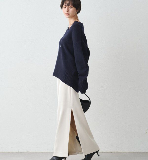  「スリットサテンタイトスカート」|スカート|