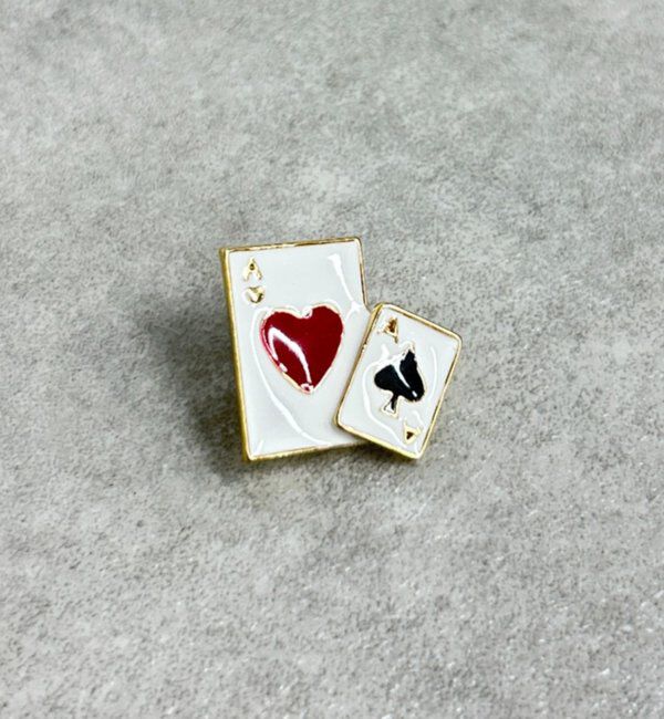  「【@iristagramuuコラボ !/GALENA/ガレナ】トランプピンバッジ」|リング|オフホワイト