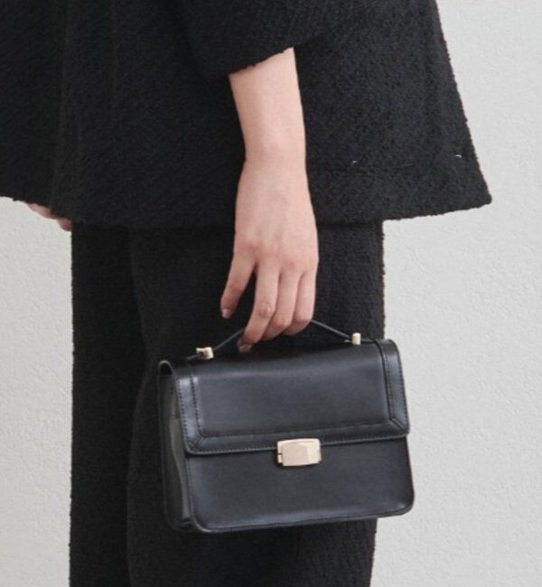  「【GALENA/ガレナ】ゴールドバックルショルダーBag」|トートバッグ|ブラック