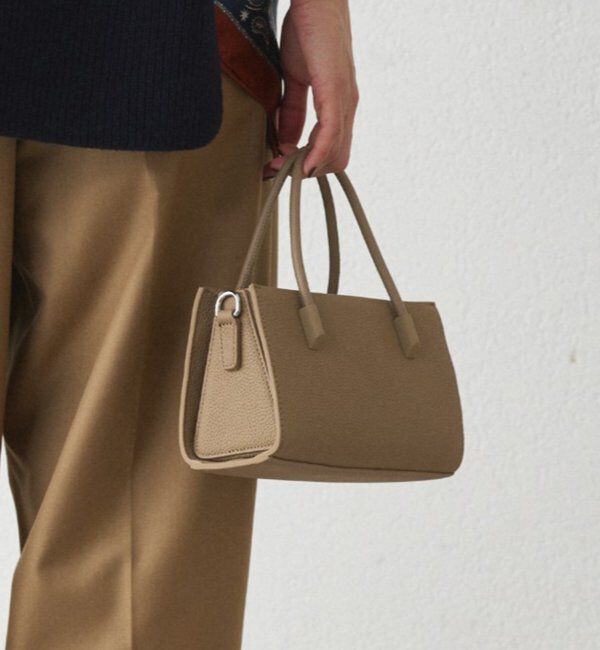  「【GALENA/ガレナ】レザーミニトートBag」|トートバッグ|ベージュ