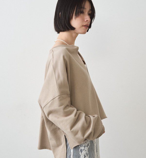  「スキッパーショートスウェット」|Tシャツ・カットソー|