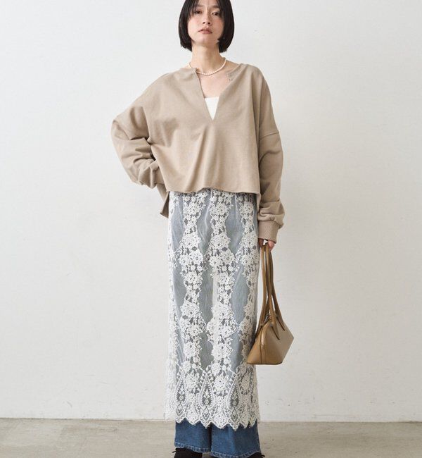  「スキッパーショートスウェット」|Tシャツ・カットソー|