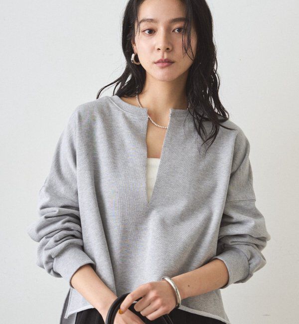  「スキッパーショートスウェット」|Tシャツ・カットソー|