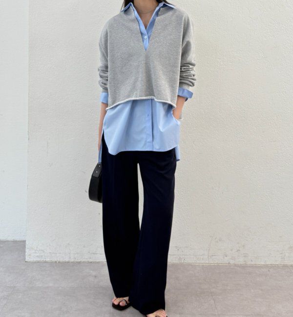  「スキッパーショートスウェット」|Tシャツ・カットソー|