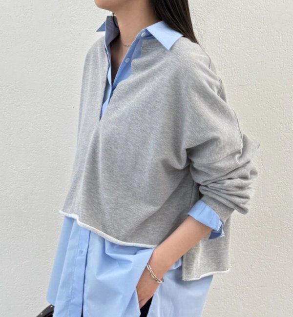  「スキッパーショートスウェット」|Tシャツ・カットソー|