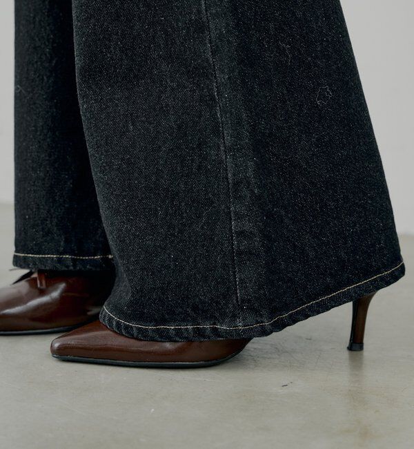  「パッチ付きフレアデニム」|デニム|