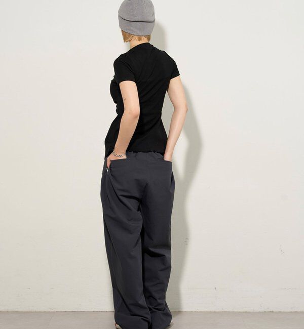  「ギャザースリットTEE」|Tシャツ・カットソー|