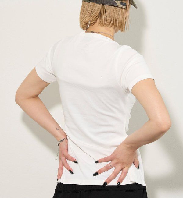  「ギャザースリットTEE」|Tシャツ・カットソー|