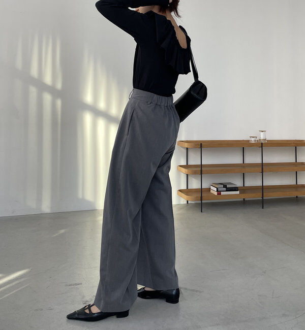  「【累計2万本突破！】【低身長・高身長サイズあり】2タックワイドパンツ」|チノ|