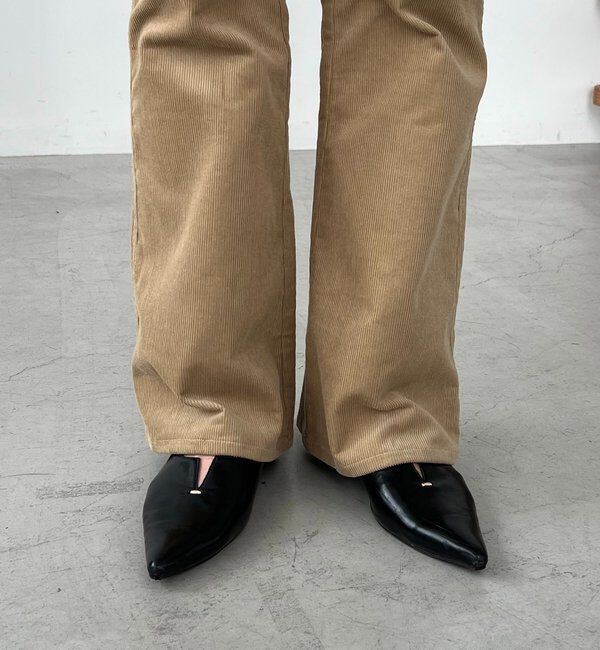  「【新色/レイヤード対応】コーデュロイフレアパンツ」|チノ|