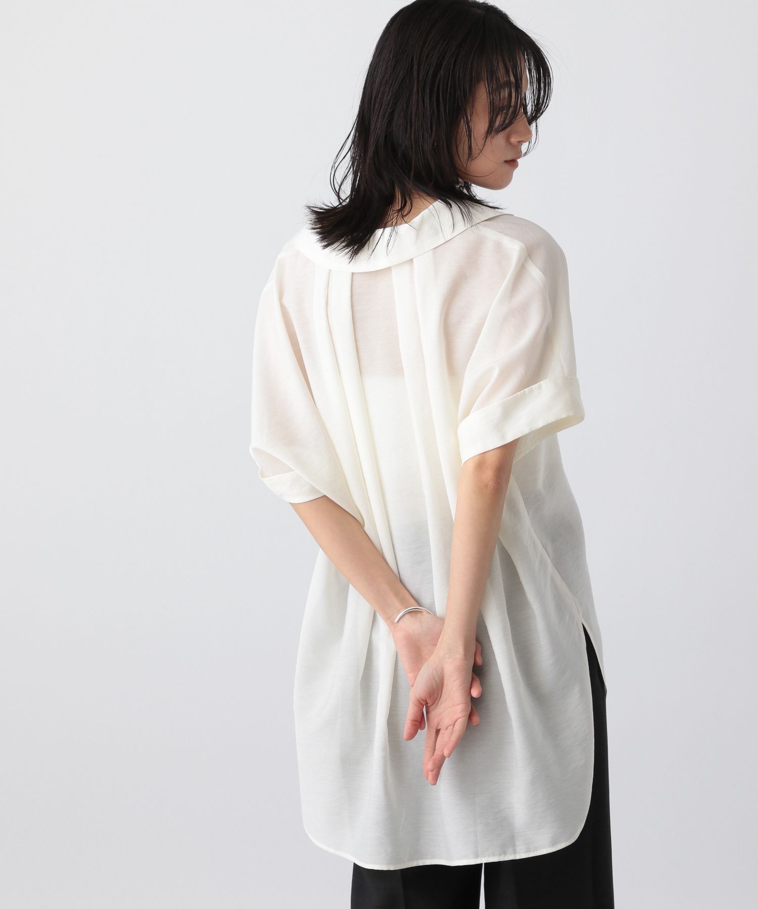 A part by 「【洗える】シアーカイキンBIGシャツ」|シャツ・ブラウス|