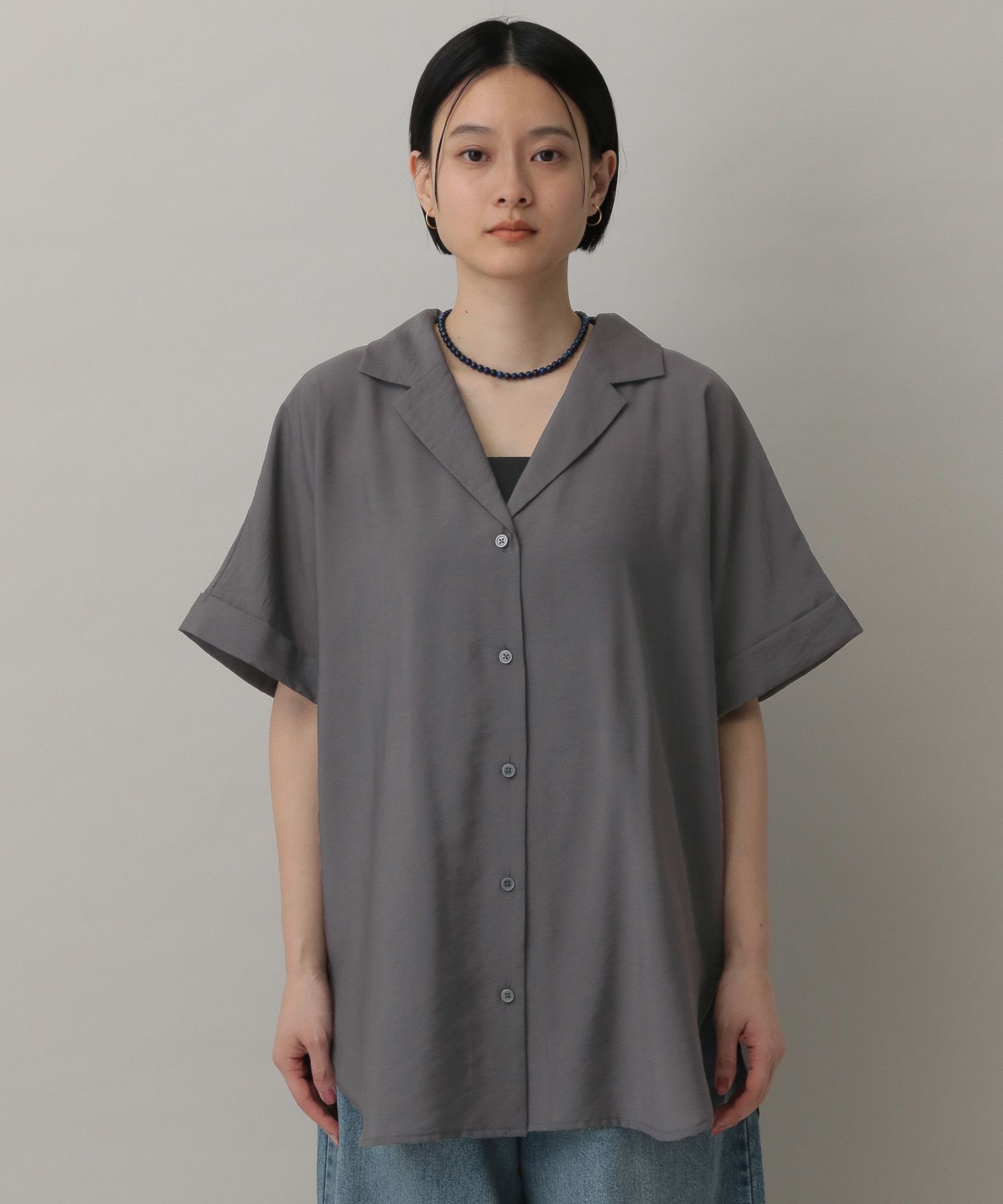 A part by 「【洗える】シアーカイキンBIGシャツ」|シャツ・ブラウス|