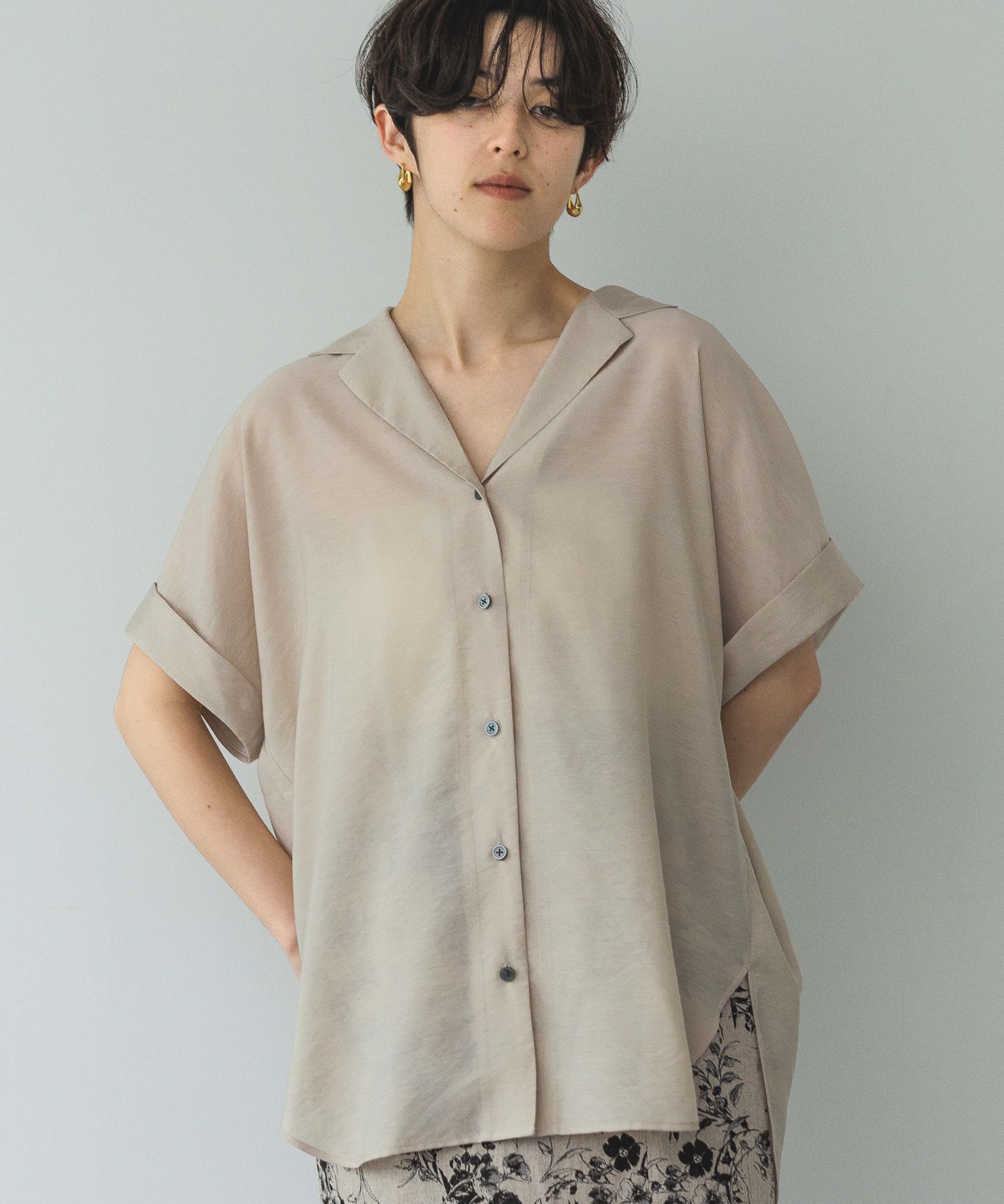 A part by 「【洗える】シアーカイキンBIGシャツ」|シャツ・ブラウス|