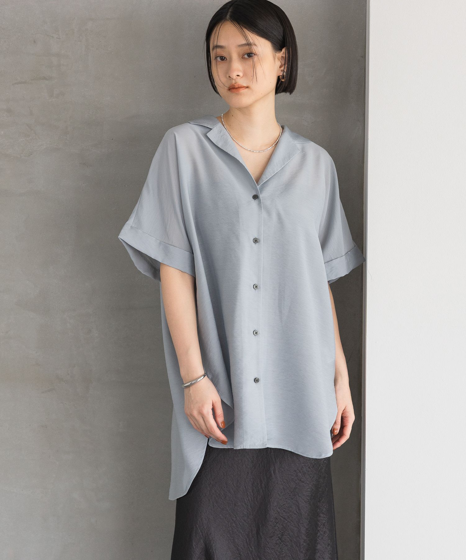 A part by 「【洗える】シアーカイキンBIGシャツ」|シャツ・ブラウス|
