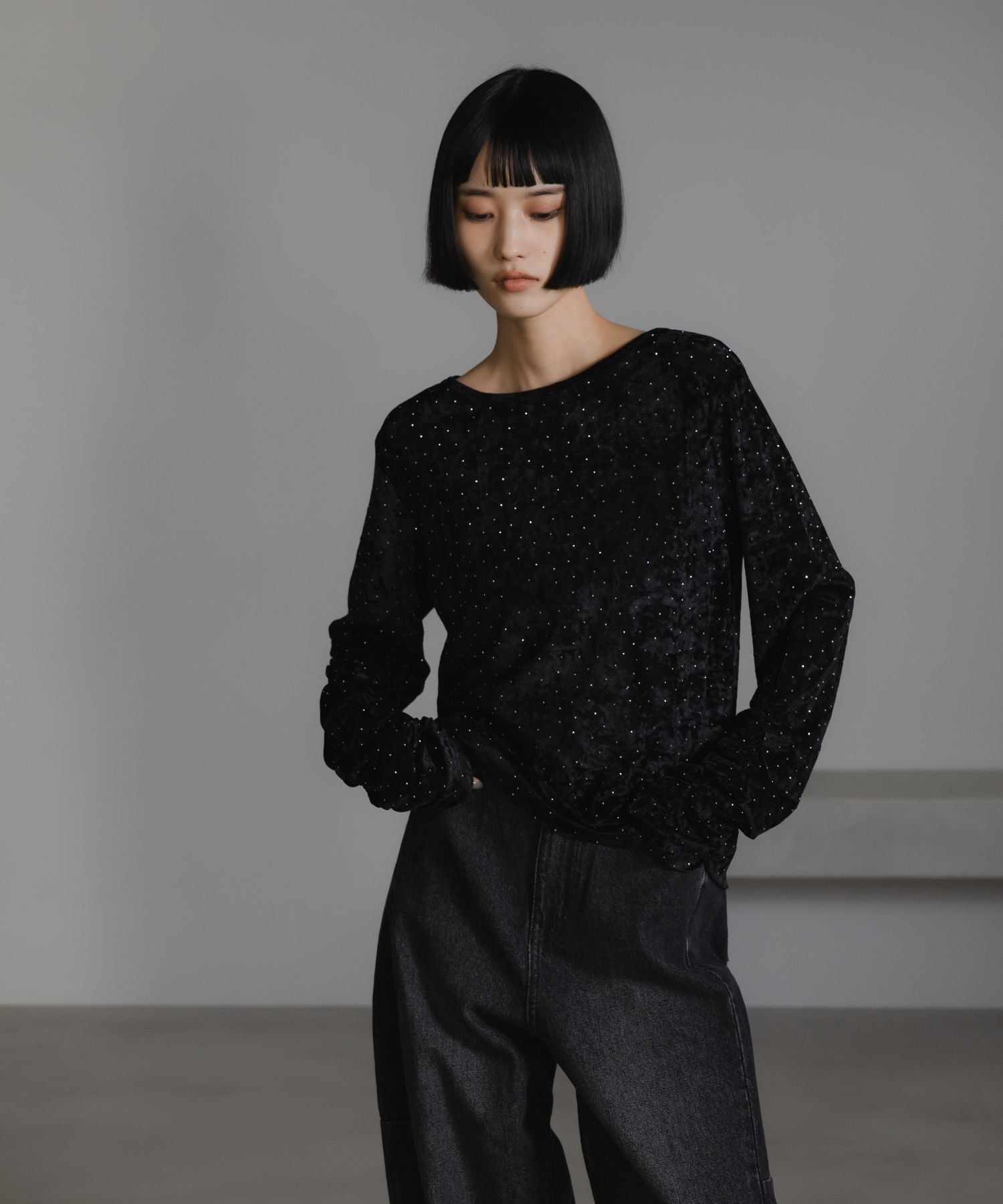 LOWRYS FARM「ベロアドットＬＳ」|Tシャツ・カットソー|