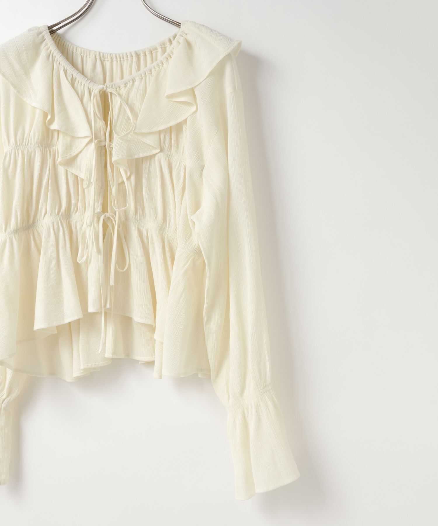 LOWRYS FARM「ヨウリュウシャーリングフリルブラウス」|シャツ・ブラウス|