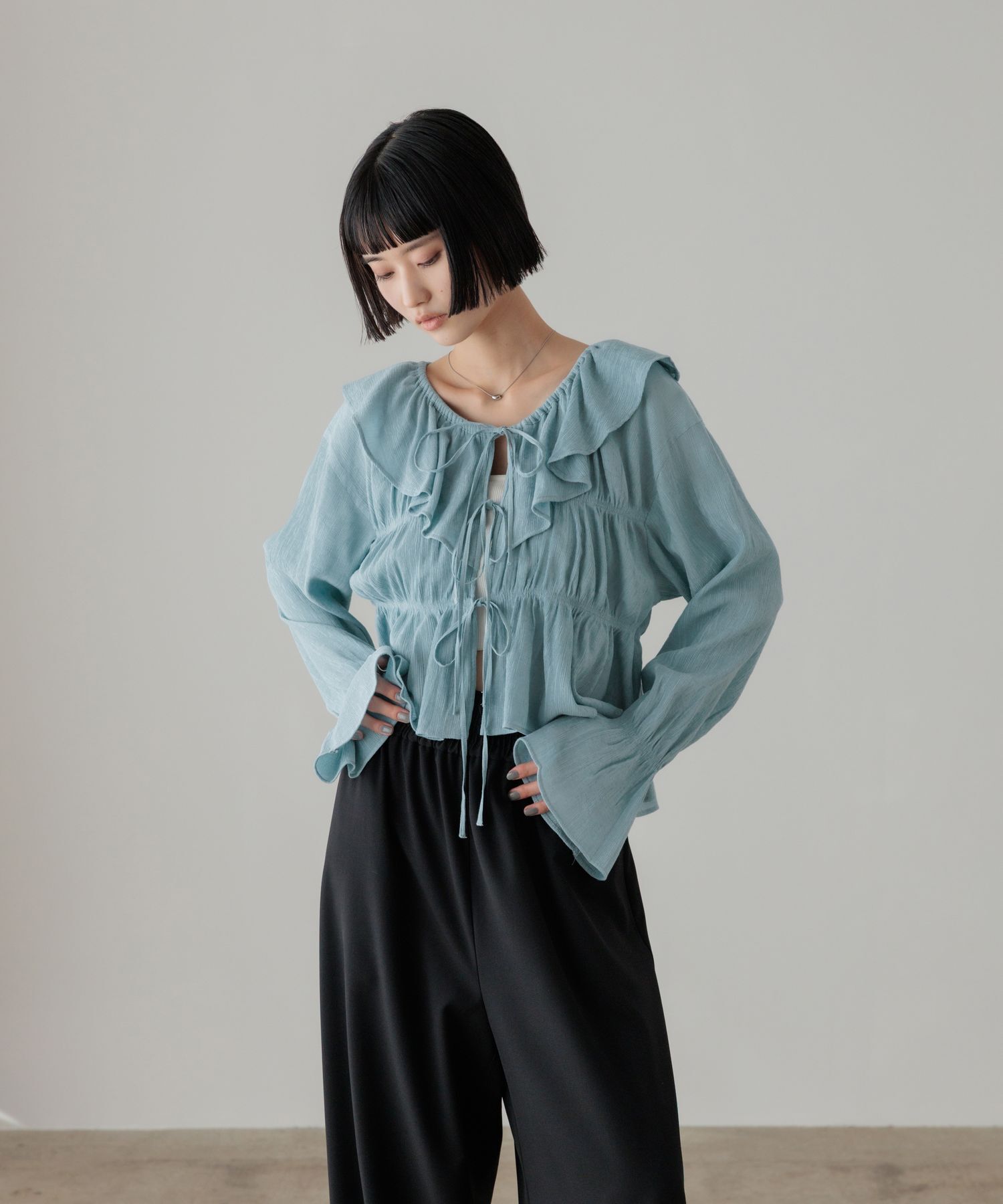 LOWRYS FARM「ヨウリュウシャーリングフリルブラウス」|シャツ・ブラウス|BLU2