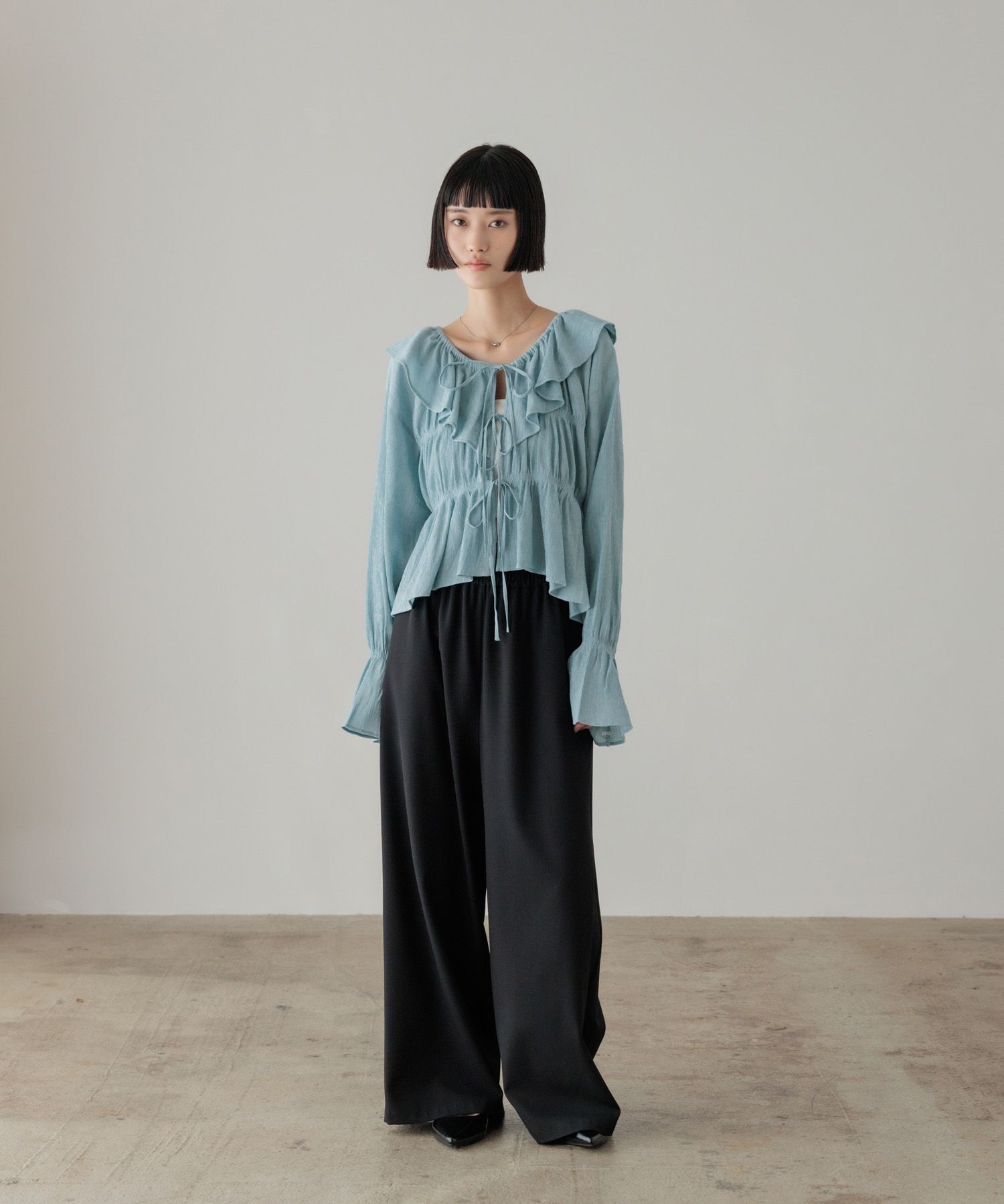 LOWRYS FARM「ヨウリュウシャーリングフリルブラウス」|シャツ・ブラウス|