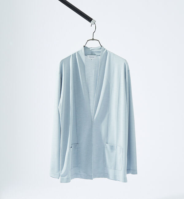 ABAHOUSE「【定番/シアー素材】ストレッチ カノコ ワンボタン カーディガン」|カーディガン|