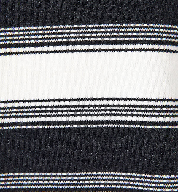 ABAHOUSE「マルチボーダースウェット半袖シャツ / 6分袖/ ユニセックス」|Tシャツ・カットソー|