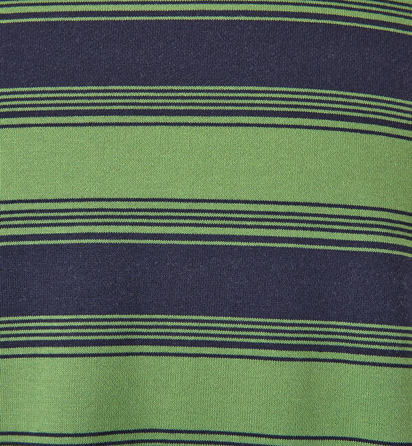 ABAHOUSE「マルチボーダースウェット半袖シャツ / 6分袖/ ユニセックス」|Tシャツ・カットソー|