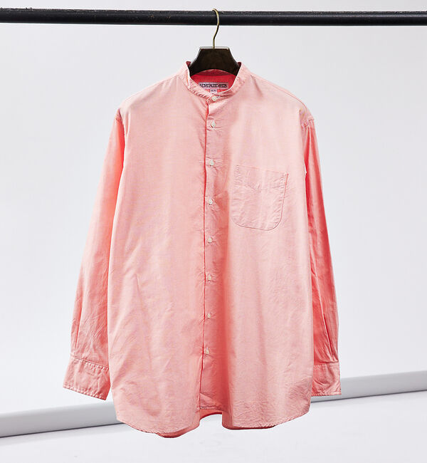 ABAHOUSE「【別注】Individualized shirts / オックス バンドカラーシ」|シャツ・ブラウス|オレンジ