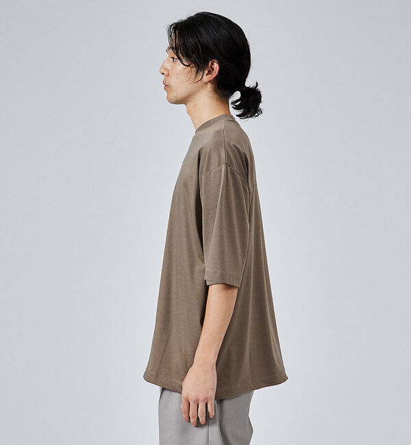 ABAHOUSE「【ドローコード】Wシルケット ドレープ Tシャツ / オーバーサイズ」|Tシャツ・カットソー|