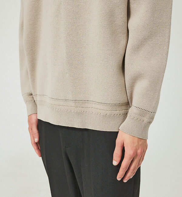 ABAHOUSE「【ニットスウェット】ハイショクステッチ ジャガードプルオーバー」|ニット・セーター|