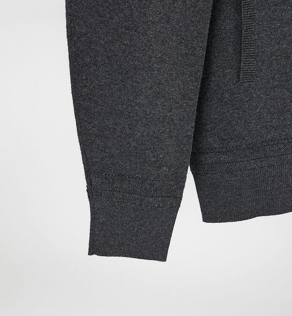 ABAHOUSE「【ニットスウェット】ハイショクステッチ ニットブルゾン/ クルーカーディガン」|ニット・セーター|