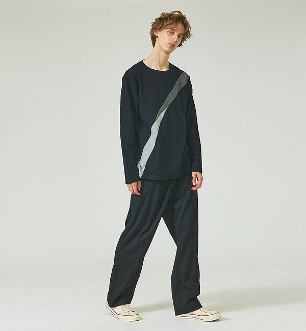 ABAHOUSE「【バイアスライン】配色切り替え ポンチ 長袖Tシャツ」|Tシャツ・カットソー|