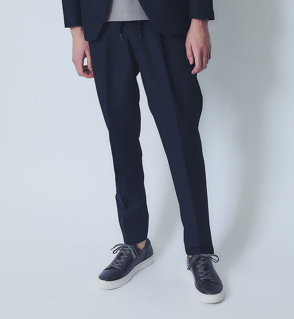 ABAHOUSE「【セットアップ対応】リネンライク ライトイージースラックス / 軽量 ストレッチ」|スラックス|