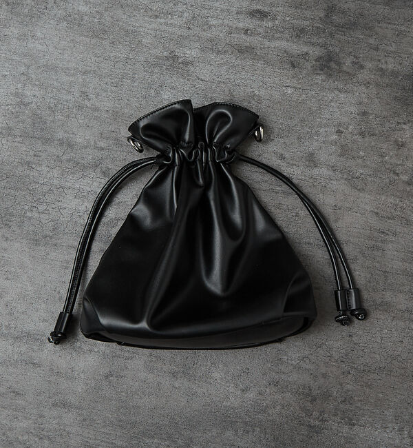 ABAHOUSE「【マルチウェイ】 フェイクレザー 巾着ショルダーバッグ / ユニセックス」|ショルダー・メッセンジャー|