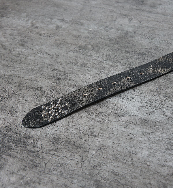 ABAHOUSE「【ウエスタン スタッズ レザー ベルト】35mm black Studded b」|ベルト|