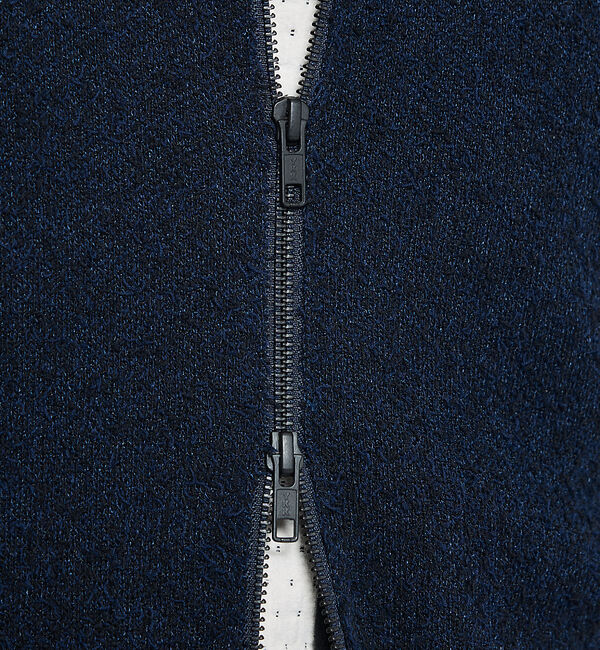 ABAHOUSE「カールヤーン ニットライダース / ニットブルゾン」|ブルゾン・スタジャン|