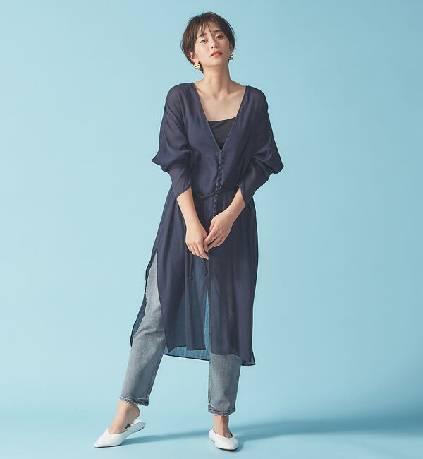 Rouge vif「コットン楊柳ガウンワンピース」|シャツ・ブラウス|