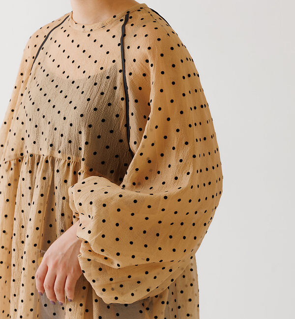 Rouge vif「シアードットフロッキーブラウス」|シャツ・ブラウス|