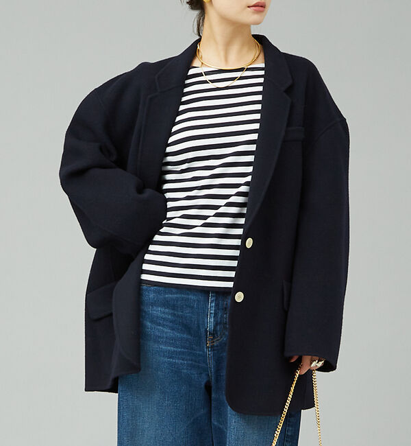 Rouge vif「ビーバーリバーコートジャケット」|その他|ネイビー