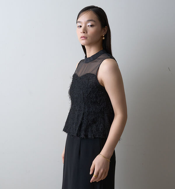 Rouge vif「【一部店舗限定】シアーミックスペプラムブラウス」|シャツ・ブラウス|