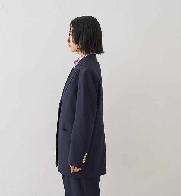 Rouge vif「【セットアップ対応】メンズライクウール混サキソニージャケット」|テーラードジャケット|