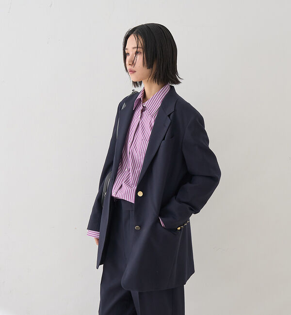 Rouge vif「【セットアップ対応】メンズライクウール混サキソニージャケット」|テーラードジャケット|