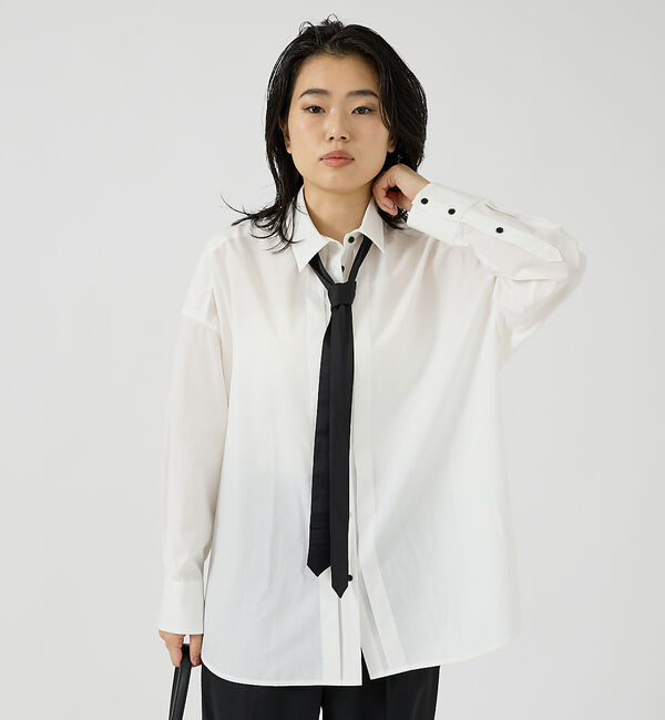 Rouge vif「タイ付クリアブロードシャツ」|シャツ・ブラウス|