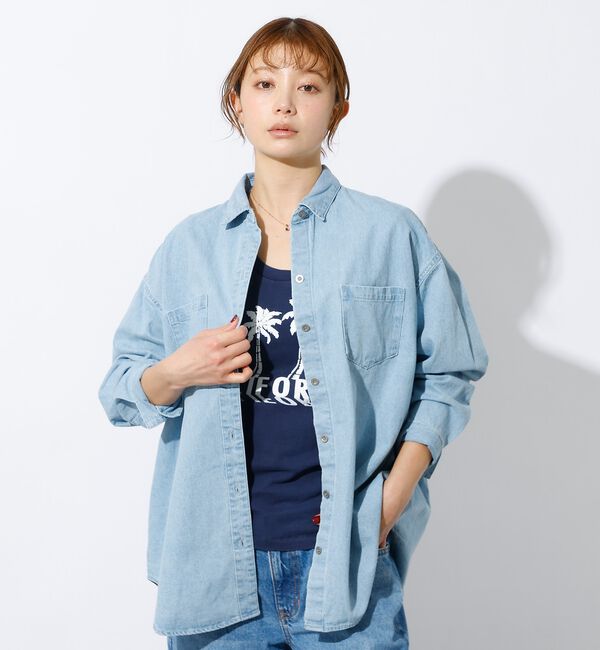 Rouge vif「【MICA&DEAL /マイカアンドディール】Denim shirt / デニム」|シャツ・ブラウス|