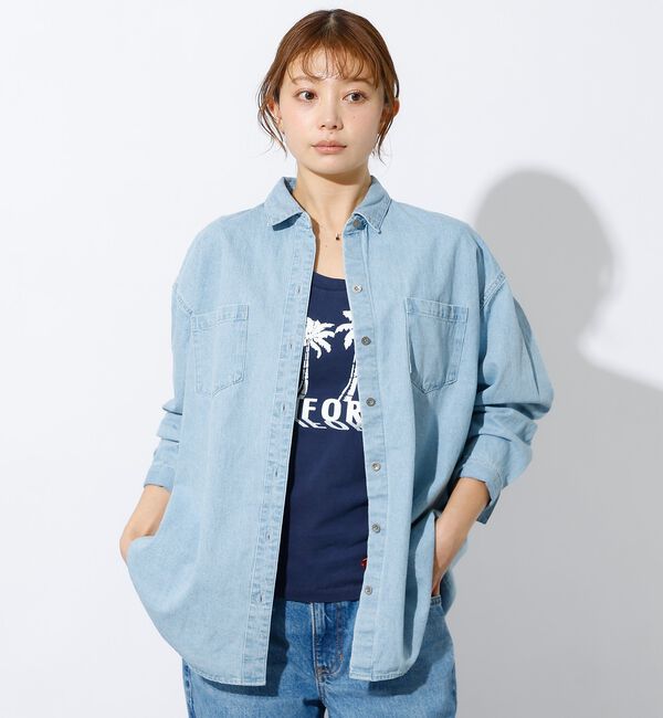 Rouge vif「【MICA&DEAL /マイカアンドディール】Denim shirt / デニム」|シャツ・ブラウス|