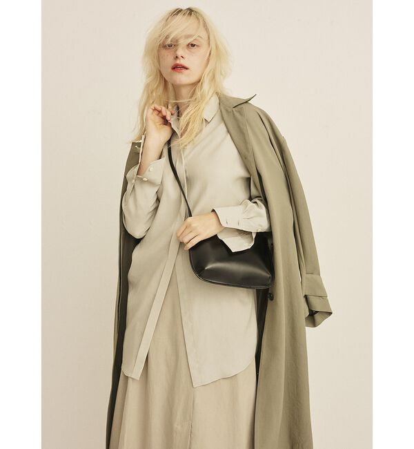 Rouge vif「ウエストタックドレープロングシャツ」|シャツ・ブラウス|