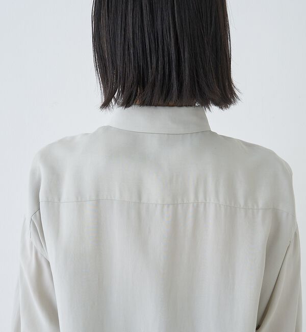 Rouge vif「ウエストタックドレープロングシャツ」|シャツ・ブラウス|