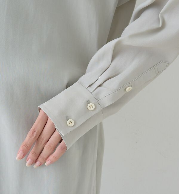 Rouge vif「ウエストタックドレープロングシャツ」|シャツ・ブラウス|