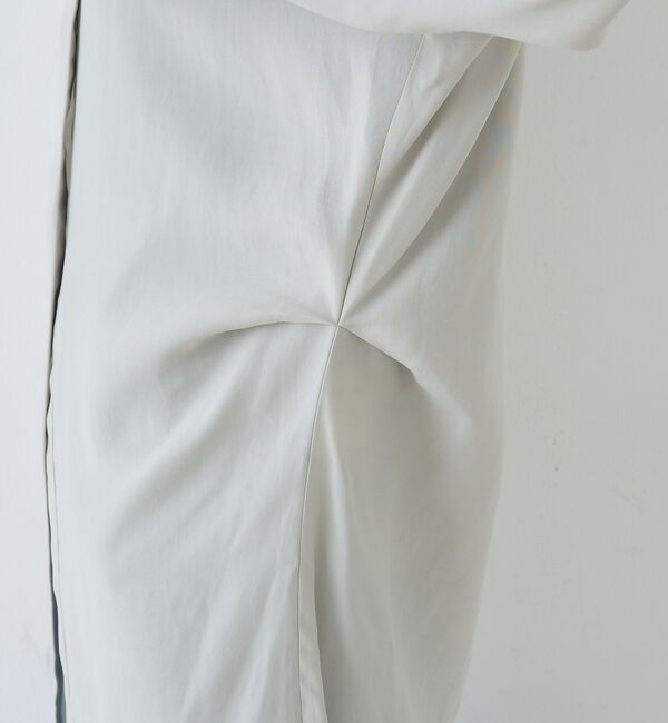 Rouge vif「ウエストタックドレープロングシャツ」|シャツ・ブラウス|