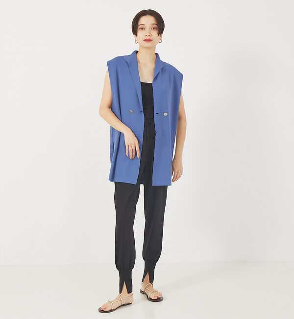 qualite「レーヨンストレッチニットジレ」|ベスト・ジレ|