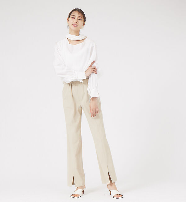 qualite「ドレープボウタイブラウス」|シャツ・ブラウス|