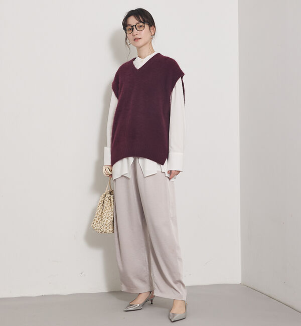 qualite「【重ね着を格上げ】フォックスウールジレ」|ベスト・ジレ|